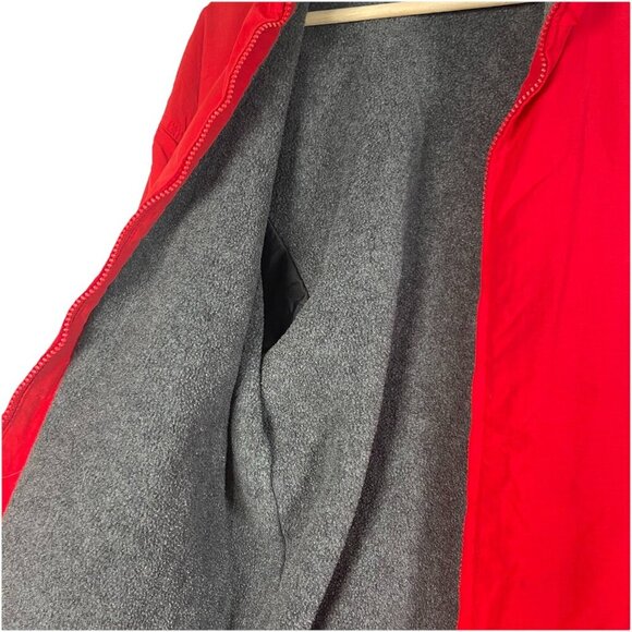 J. Crew Vintage Oarsman Mens Bomber Jacket Size M Red Fleece Lining Made In USA - Picture 4 of 14
